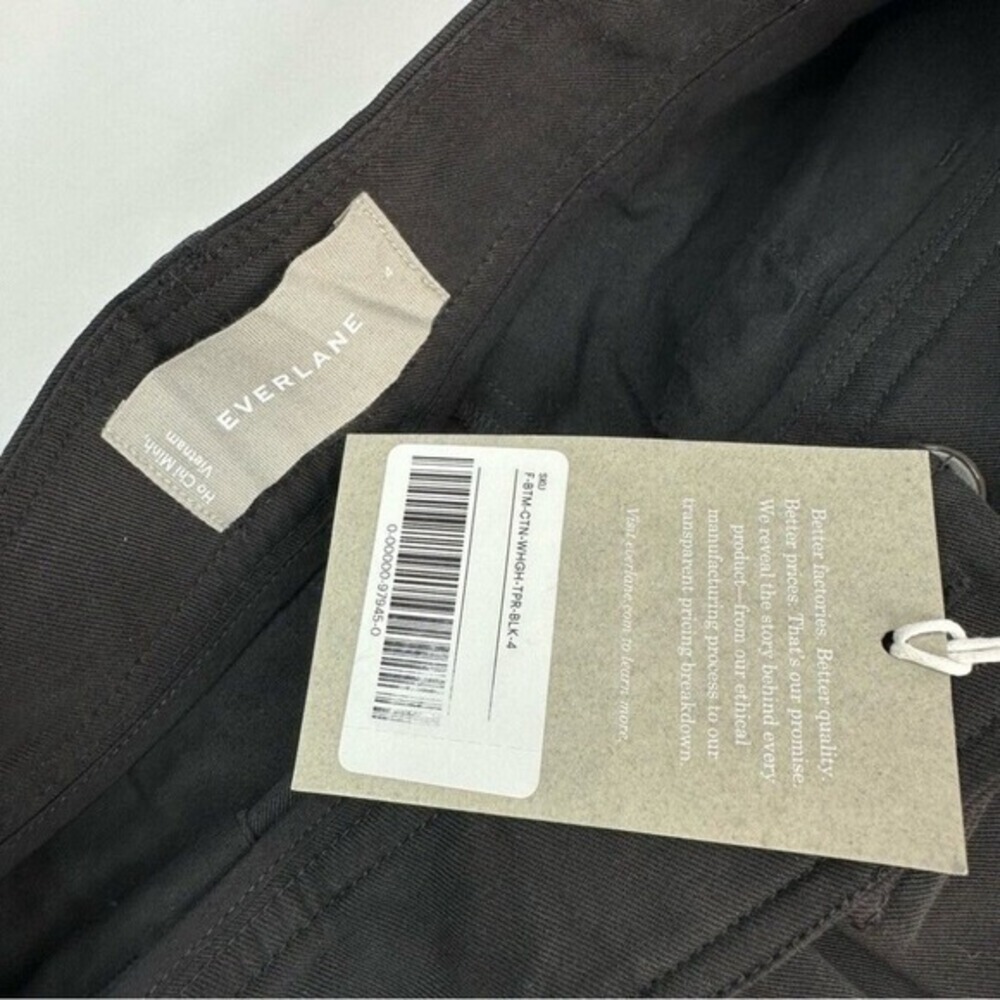 Everlane Way-High Taper Pant Black High Rise‎ Pleated Trousers Size 4 NEW - Picture 5 of 10